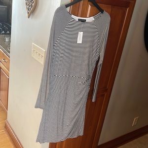NWT Banana Republic tight striped jersey dress size large
